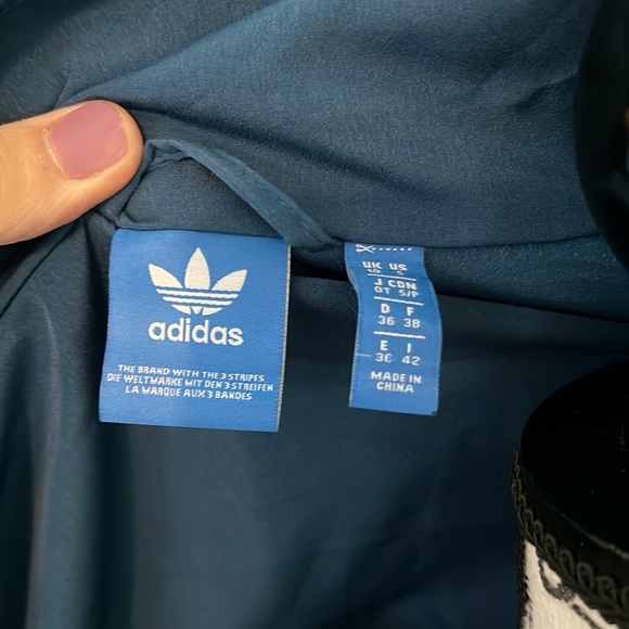 Adidas Full Zip High Neck Teal Active Streetwear Jacket - Picture 5 of 7